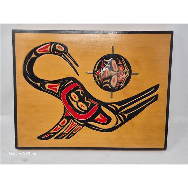 Northwest Coast Style Wood Clock
