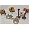 Image 1 : Mixed Metal Candleholder Lot (4pc)