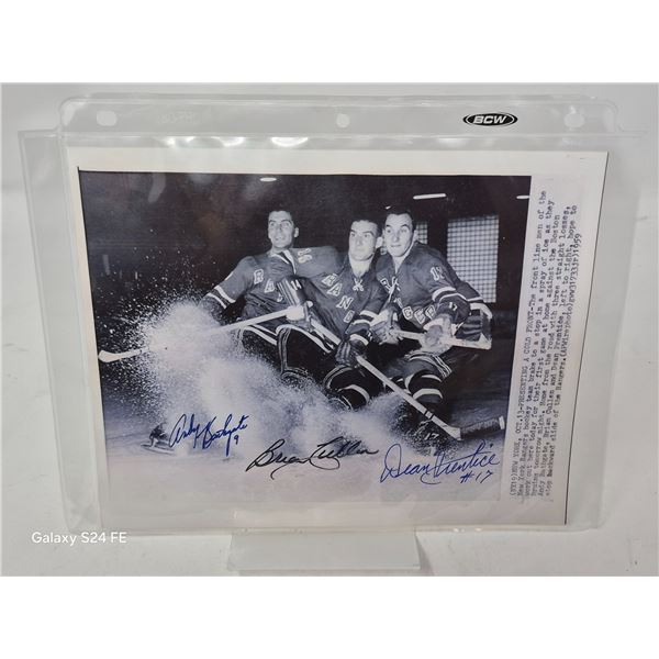 New York Rangers Line Autographed Photo