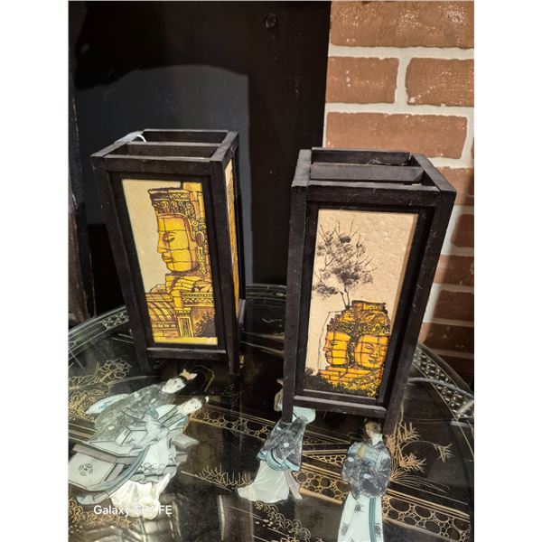 Pair of Handcrafted Buddha Lanterns