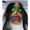 Image 4 : Bold Hand-Carved Indigenous-Style Mask w/ Feather & Hair