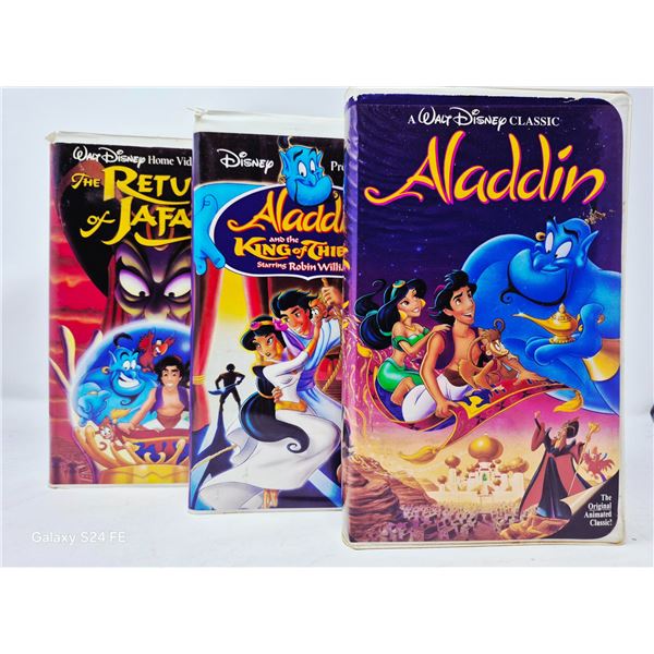 Disney Aladdin Trilogy VHS Set: Aladdin, Return of Jafar, King of Thieves