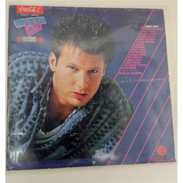 1986 Video Hits Coca-Cola Calendar – Corey Hart Cover
