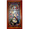 Image 3 : Vintage Religious Stained Glass Style Panels (Set of 3)