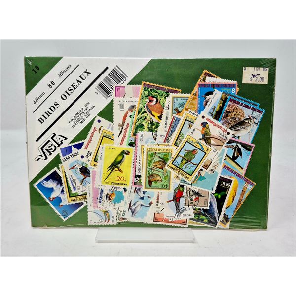 Birds on Stamps – 80 Different (Vista Pack)