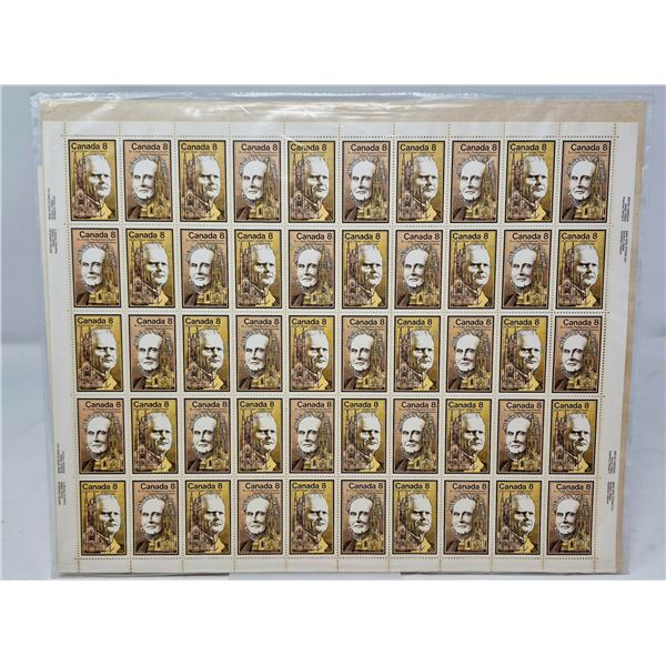 Canada 8¢ Stamp Sheet – Cook & Chown (1975)