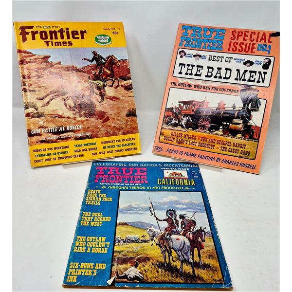 Vintage Western Frontier Magazines – Lot of 3