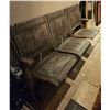 Image 2 : Antique Theater Seats – Trio of Cast Iron & Wood Folding Chairs