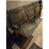 Image 3 : Antique Theater Seats – Trio of Cast Iron & Wood Folding Chairs