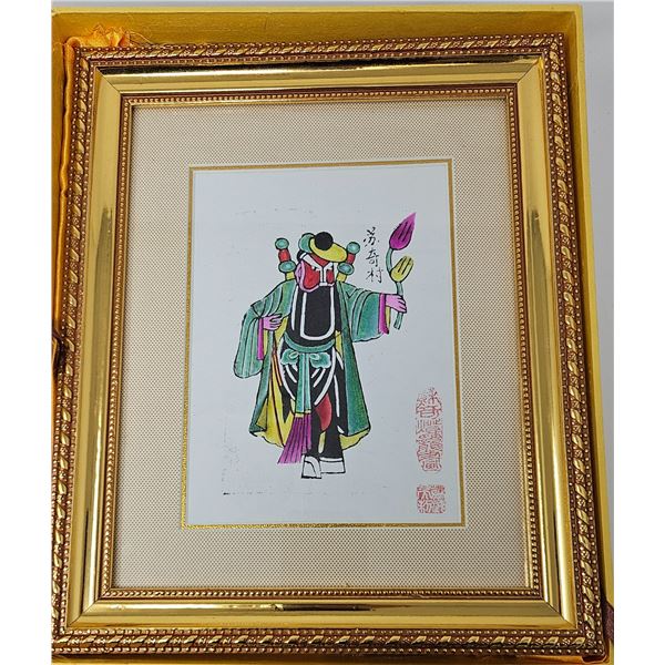 Framed Chinese Lantern Festival Painting – Vibrant Cultural Artwork