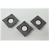 Image 1 : Set of 3 Metal Tealight Candle Holders – Textured Modern Design