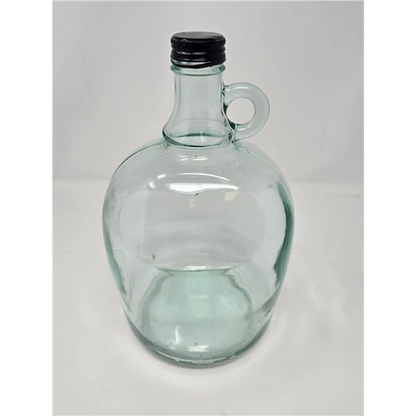 Vintage Glass Jug with Handle and Lid