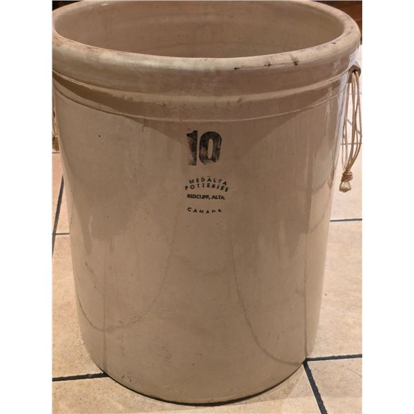 Pair of Vintage Medalta Crocks – 10 & 5 Gallon Combo