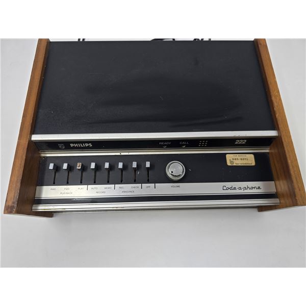 Vintage Philips Code-a-Phone 222 Answering Machine