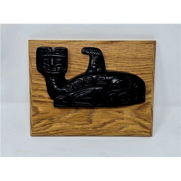 Indigenous-Style Whale Carving Plaque