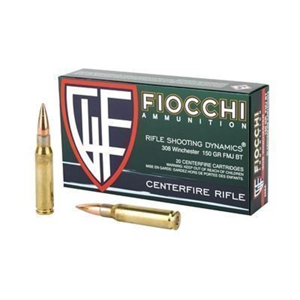 FIOCCHI 308WIN 150GR FMJBT - 100 Rounds