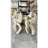 Image 1 : PAIR OF FOAM ABSTRACT DECOR PIECES 48"H X 24"W X 13"L