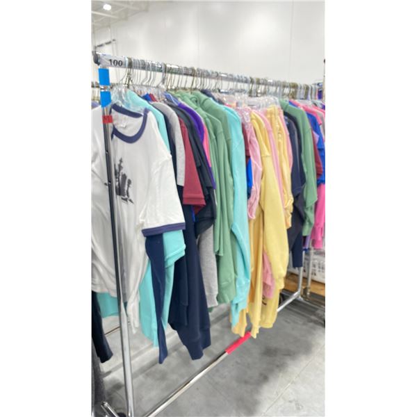 RACK OF ASSORTED WARDROBE CLOTHING *RACK INCLUDED & MUST BE TAKEN*