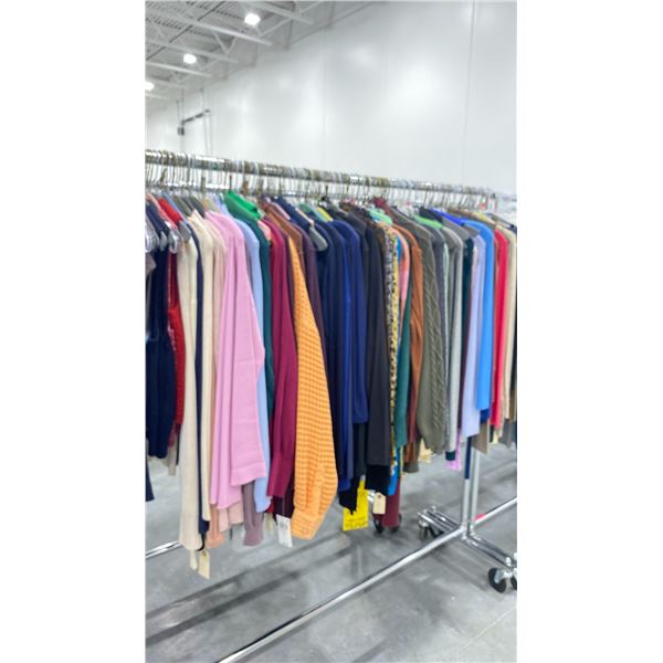 RACK OF ASSORTED WARDROBE CLOTHING *RACK INCLUDED & MUST BE TAKEN*
