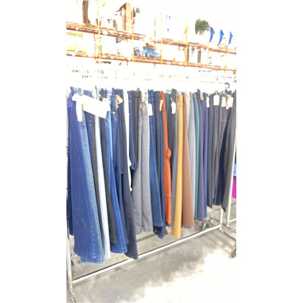 RACK OF ASSORTED WARDROBE CLOTHING *RACK INCLUDED & MUST BE TAKEN*