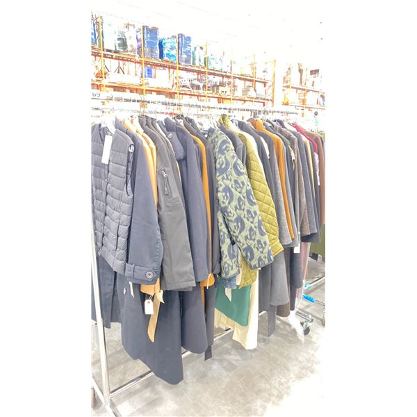 RACK OF ASSORTED WARDROBE CLOTHING *RACK INCLUDED & MUST BE TAKEN*
