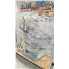 Image 2 : RACK OF ASSORTED WARDROBE BELTS & CANVAS GARMENT BAGS