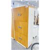 Image 2 : PORTABLE 6 BAY DIGITAL LOCK WOOD PANEL LOCKERS 36"L X 19"W X 72"H
