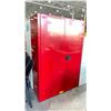 Image 1 : ULINE H-1564S-R FLAMMABLE LIQUID STORAGE CABINET WITH SHELVES & KEY 43" X 18" X 65"H