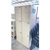 Image 1 : 6 BAY METAL LOCKERS WITH KEYS 30"X 20" X 64.5"H