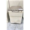 Image 1 : PORTABLE 2 DRAWER CUSHION TOP LOCKING FILE CABINET WITH KEY 15.5" X 18" X 22"H