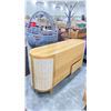 Image 2 : 6 PUSH OPEN DRAWER 2 CANED DOOR DRESSER 68" X 18" X 33"H