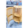 Image 3 : 6 PUSH OPEN DRAWER 2 CANED DOOR DRESSER 68" X 18" X 33"H