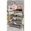 Image 2 : 4 TIER PORTABLE METAL PUSH CART WITH CONTENTS 46" X 37" X 75"H