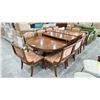 Image 1 : WILLIAM SWITZER DINING TABLE 112" WITH 2 20" LEAVES & 10 CHAIRS