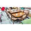 Image 2 : WILLIAM SWITZER DINING TABLE 112" WITH 2 20" LEAVES & 10 CHAIRS