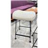 Image 2 : 2 PADDED STOOLS WITH METAL BASE 27"H