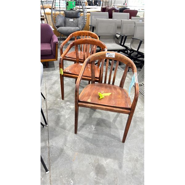 3 WOOD CHAIRS