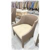 Image 3 : ( 2 ) RATTAN LOOK OUTDOOR PATIO CHAIRS WITH BEIGE CUSHIONS