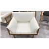 Image 2 : MODERN OUTDOOR PATIO CHAIR WITH WHITE CUSHIONS
