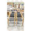 Image 2 : ( 4 ) WOODEN/LEATHER CHAIRS
