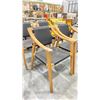 Image 2 : ( 4 ) WOODEN/LEATHER CHAIRS
