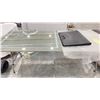 Image 1 : 48"W X 36"D MIRROR ON A 8'L PLASTIC TABLE