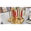 Image 2 : PALLET OF VEVOR 10 GOLDEN STANCHIONS - SOME WITH RED ROPES