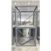 Image 2 : ULINE GREY METAL LOCKING STORAGE CRATE - APPROX. 48"W X 48"D X 90"H