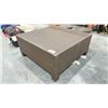 Image 2 : BROWN RATTAN LOOK 48"W X 48"D X 18"H & 2 VERY HEAVY PLANT STANDS