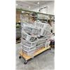 Image 2 : CLOTHING RACK FILLED WITH LAUNDRY BASKETS OF MENS & WOMENS SHOES *RACK INCLUDED & MUST BE TAKEN*