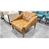 Image 2 : BROWN LEATHER VINTAGE LOOK ARMCHAIR