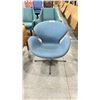 Image 2 : BLUE UPHOLSTERED EGG CHAIR