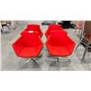 Image 1 : 4 RETRO RED UPHOLSTERED OCCASIONAL CHAIR
