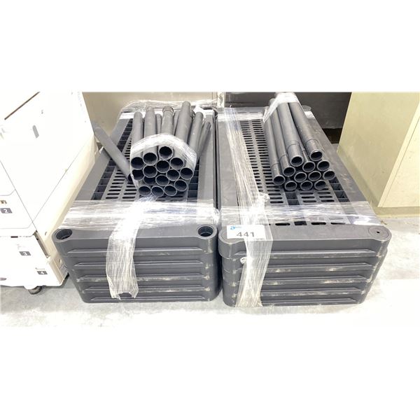 2 RESIN SHELVING UNITS